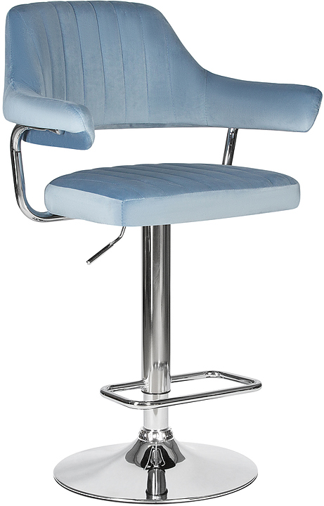 Стул барный DOBRIN 5019-LM CHARLY (пудрово-голубой велюр)