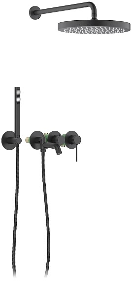 Комплект душевой TIMO Saona SX-2348/03SM черный матовый