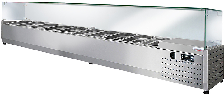 Витрина холодильная Finist ToppingBox НХВсп-10 с прямоугольным стеклом