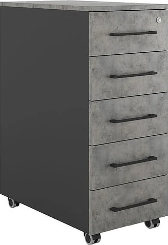 Тумба мобильная КОБОР TМ5-40/70 black/chicago