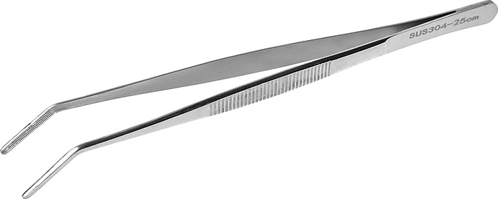 Пинцет Luxstahl 25 см (нерж. сталь) изогнутый
