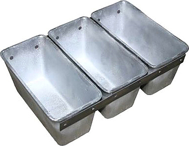 Форма хлебная Спика №7 (220х110х115 мм), 3-секционная