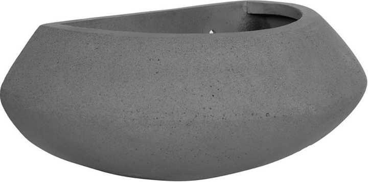 Кашпо настенное Pottery Pots Mini Tara Wally (30х17х12 см) серое матовое