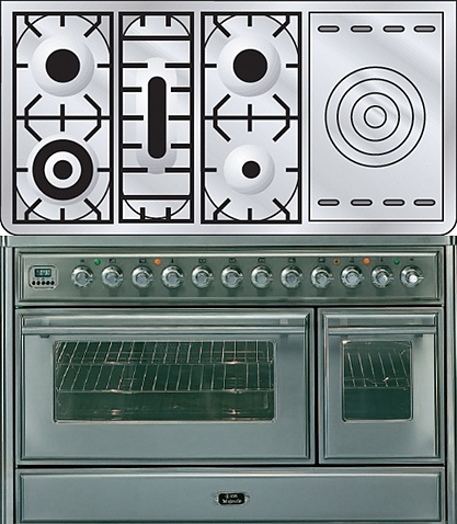 Газовая плита с духовым шкафом ILVE MT-120SD-VG
