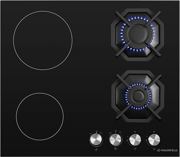 Варочная панель комбинированная Maunfeld EEHG.642VC.2CB/KG черная