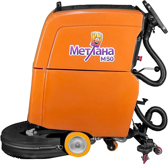 Машина поломоечная Метлана М50BТ без АКБ и ЗУ, оранжевая