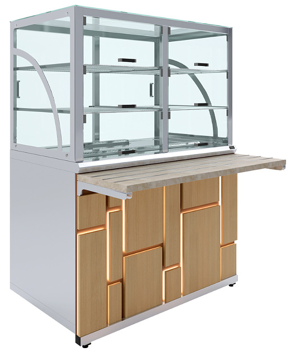 Прилавок холодильный Luxstahl ПХК (С)-1200 Premium Megapolis (Мегаполис)