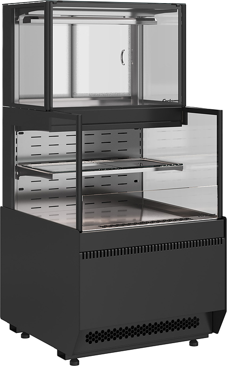 Витрина кондитерская комбинированная Carboma KC70 VV/SH 0,6-2-1 Standard боковина ступенька версия 2.0 (9005-0430)