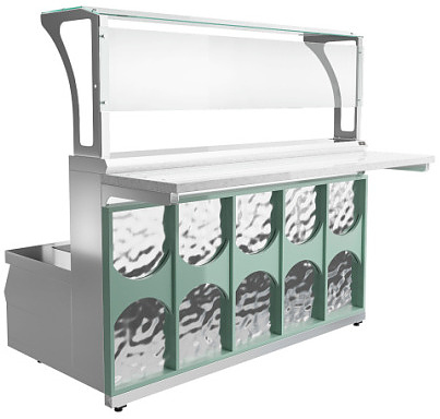 Мармит первых блюд 3-конфорочный индукционный Luxstahl МПИ (С)-1500 Premium Mirror (Зеркало)