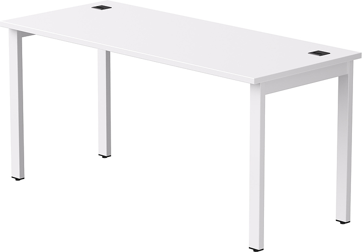 Стол офисный Everprof EVO 1580х670х755 мм (ЛДСП / металл) белый / белый