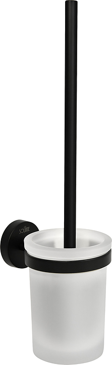 Ершик туалетный Puff Solinne 2522.029 Вальс (сталь / стекло матовое) черный / сатин