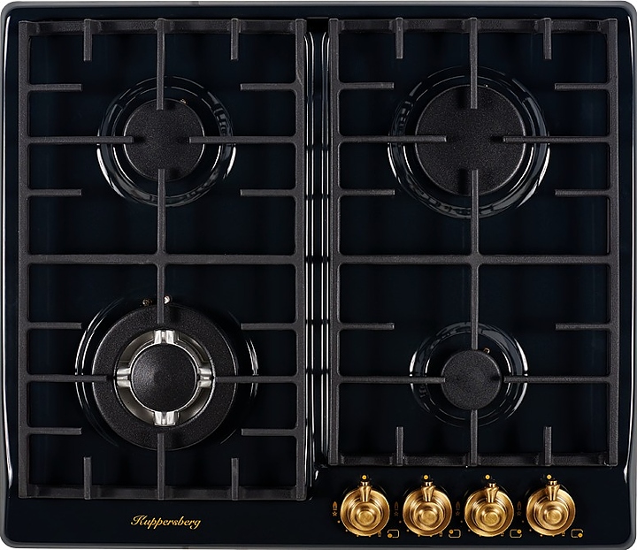 Варочная панель Kuppersberg FV6TGRZ ANT Bronze газовая, антрацит с фурнитурой под бронзу