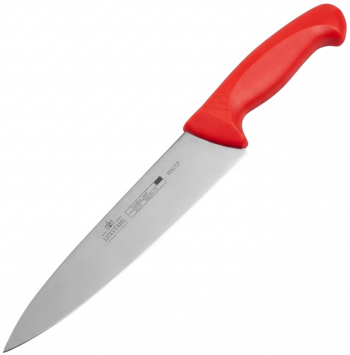 Нож поварской Китай Luxstahl HACCP W016 8" 200 мм красный