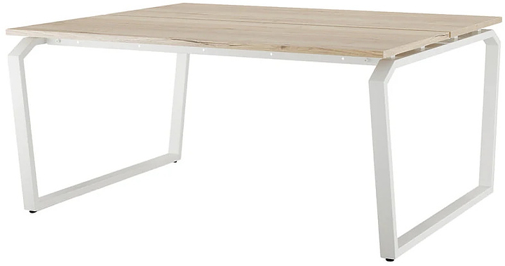 Стол офисный КОБОР TB/2-180/120 white/natural