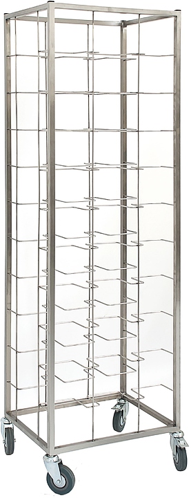 Тележка-шпилька для подносов Simeco 42х55х180 см, универсальная, 10 уровней, на колесах S