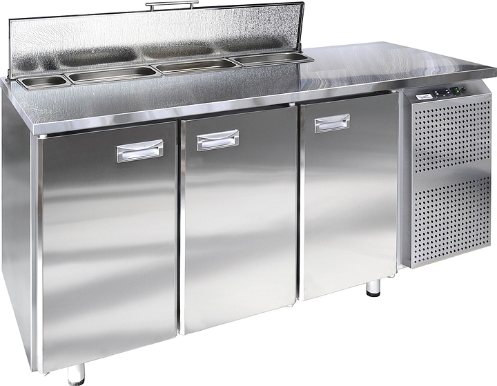 Стол холодильный для салатов Finist СХСс-600-3(1/3) (боковой холодильный агрегат)