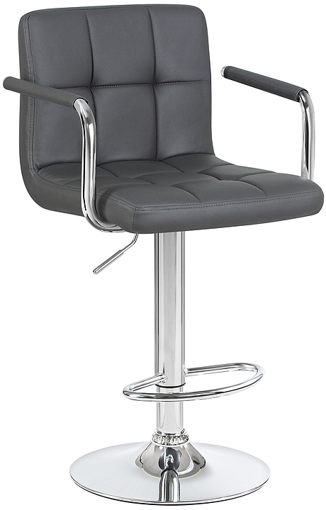 Стул барный DOBRIN 5011-LM-N KRUGER ARM (серый, хром) 2 шт.