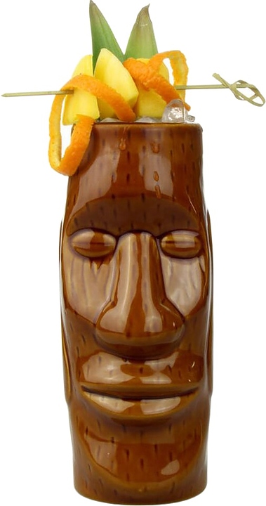 Стакан для коктейлей P.L. Barbossa Tiki TIKI0009 450 мл d=8,2 см h=17 см (керамика) коричневый