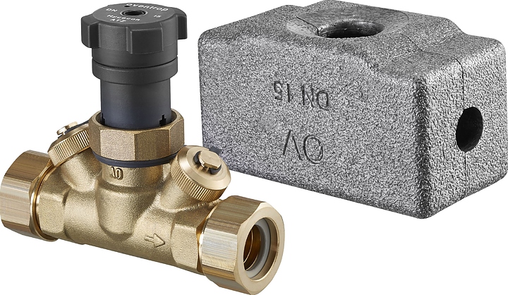 Вентиль запорный Oventrop Hycocon ATZ 1067412, ДУ 40, PN 16, G 1 3/4" (НГ) - G 1 3/4" (НГ), латунь, с теплоизоляцией