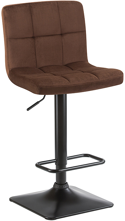 Стул барный DOBRIN 5018-LM-N DOMINIC (шоколадный велюр, черный) 2 шт.