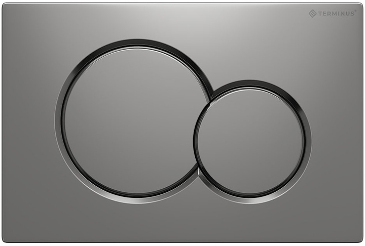 Кнопка смыва Terminus 52K24х16M матовый хром