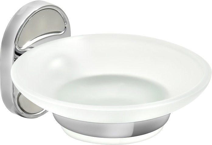 Мыльница Puff Solinne 2541.116 Element (нерж. сталь / стекло матовое) хром / сатин