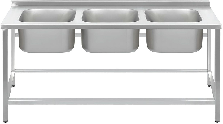 Ванна моечная Luxstahl ВМ3 18/6/8.5 без фартука (315515)