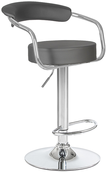 Стул барный DOBRIN 5013-LM-N MARTA (серый, хром) 2 шт.