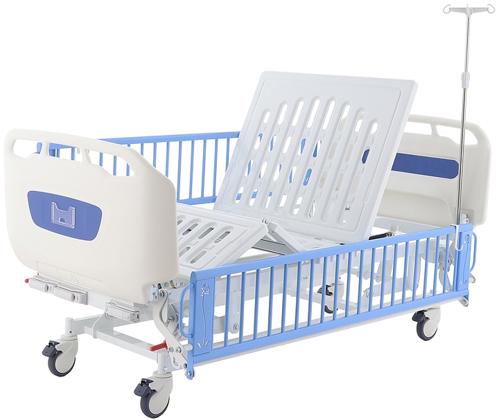 Кровать механическая подростковая Med-Mos DM-3434 (ABS) с РУ голубая