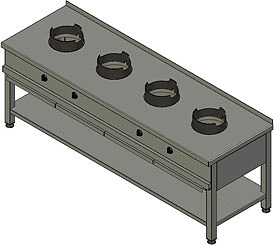 Плита газовая Вулкан KSW 04 8163 WOK