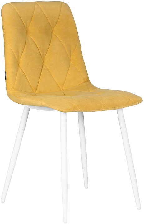 Стул обеденный DOBRIN 006 CHILLY ROMBO (горчичный, белый)