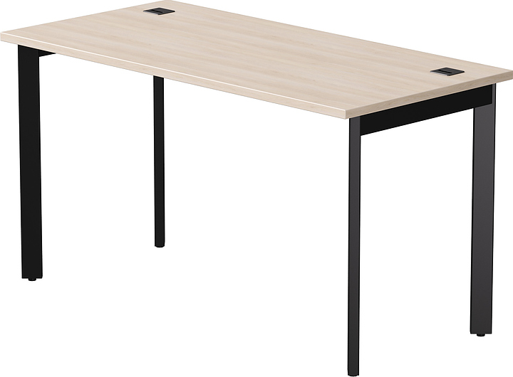 Стол офисный Everprof EVO 1380х670х755 мм (ЛДСП / металл) опоры 45гр, дуб соната / черный