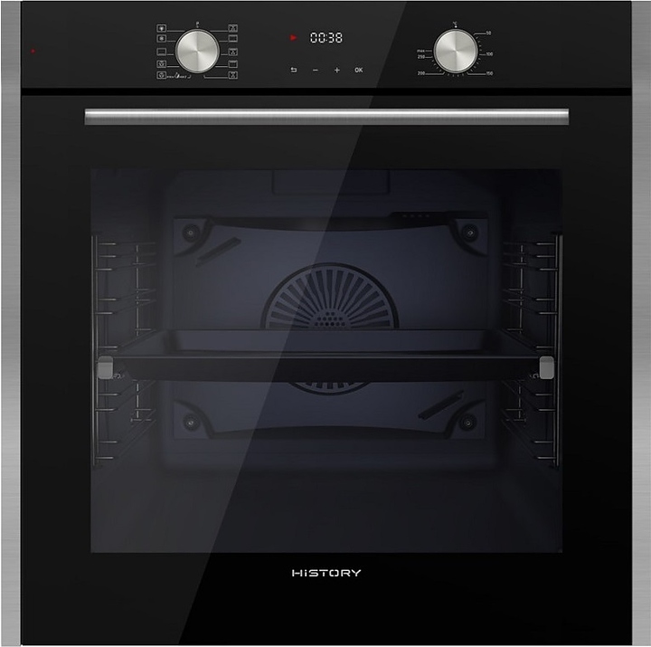 Духовой шкаф HiSTORY OEP8510P.FBK черный / стекло
