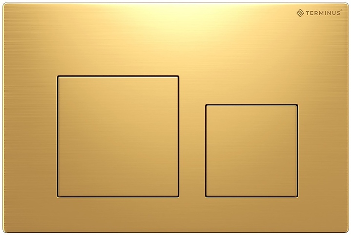 Кнопка смыва Terminus 82K24х16G золото
