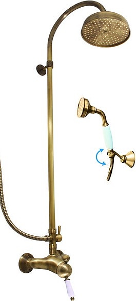 Смеситель для душа с душевым комплектом настенный RAV-SLEZAK ЛАБЭ L581.5/3SM