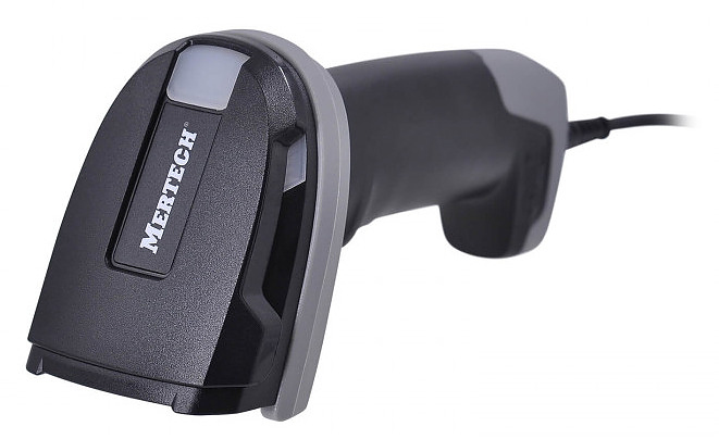 Проводной двумерный сканер штрих-кода Mertech 2425 HR Ai 2Core XLaser USB, USB эмуляция RS232, black, черный