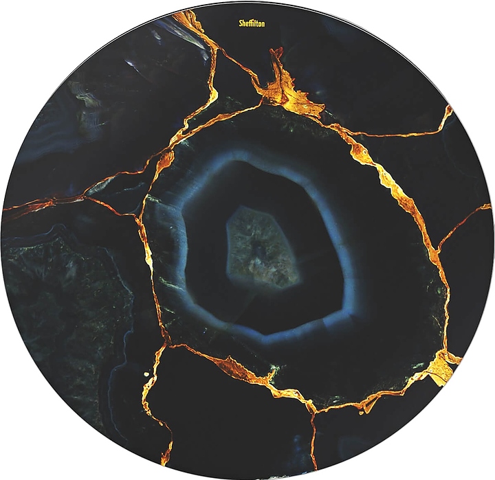 Столешница Sheffilton SHT-TT32 60 (стекло / МДФ) круглая титановый кварц