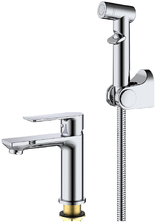 Смеситель для раковины Splenka S05.12 с гигиеническим душем