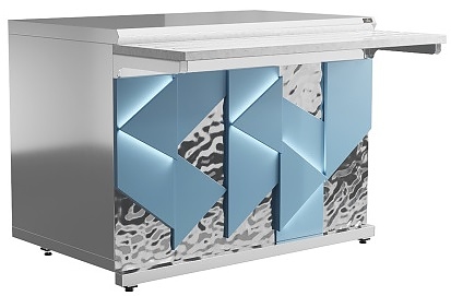 Прилавок нейтральный Luxstahl ПН-1200 Premium Iceberg (Айсберг)