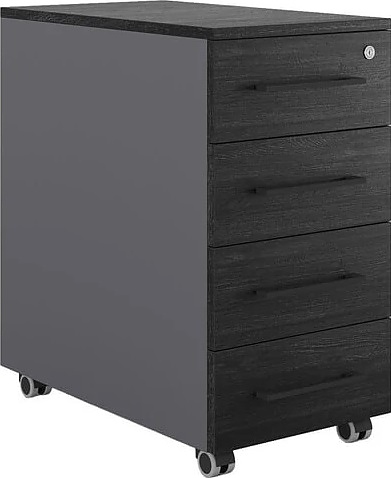 Тумба мобильная КОБОР TМ4-40/60 graphite/wood