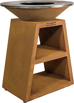 Гриль уличный COEO TRIO 82 h=100 см кортеновская сталь