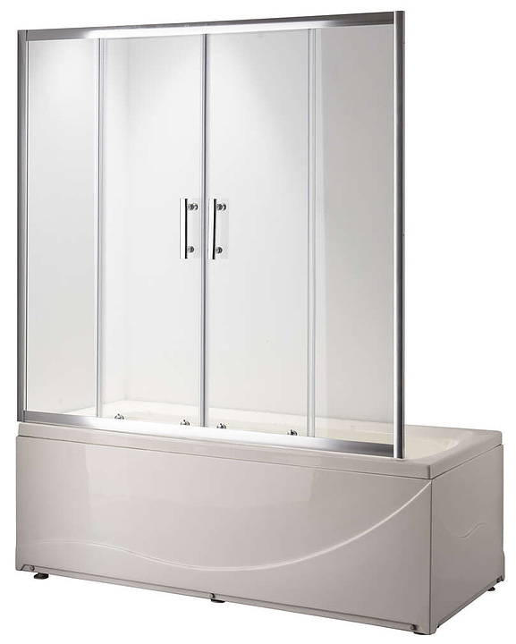 Душевая шторка на ванну Taliente TA-1514CP 150х140 см глянцевый, хром