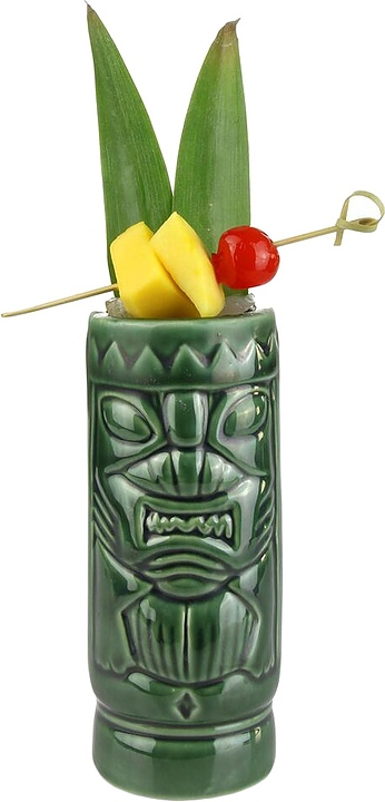 Стакан для коктейлей P.L. Barbossa Tiki TIKI0015 420 мл d=6,2 см h=17 см (керамика) зеленый