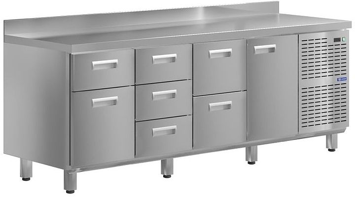 Стол холодильный KAYMAN КСХ-4321/60 (1 дверь, 7 ящиков)