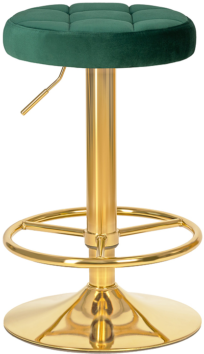 Табурет барный DOBRIN 5008-LM-N BRUNO GOLD (зеленый велюр) 2 шт.