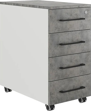 Тумба мобильная КОБОР TМ4-40/50 white/chicago