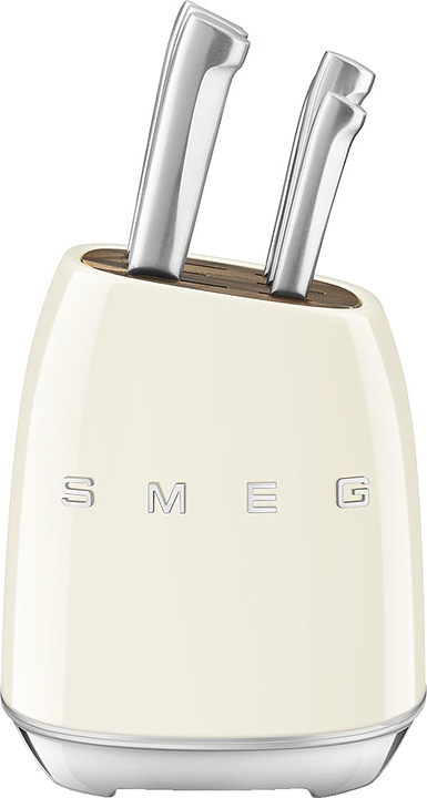 Набор ножей SMEG KBSF02CR (6 шт. с подставкой) кремовый