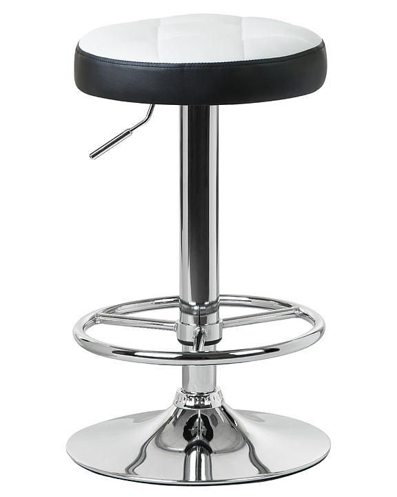 Табурет барный DOBRIN 5008-LM BRUNO (бело-черный)