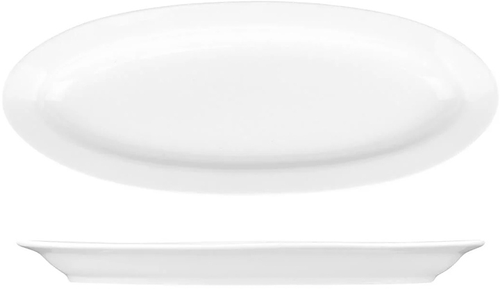 Блюдо сервировочное P.L. Proff Cuisine F1134-14 35х13,5 см h=3,3 см (фарфор) овальное белое