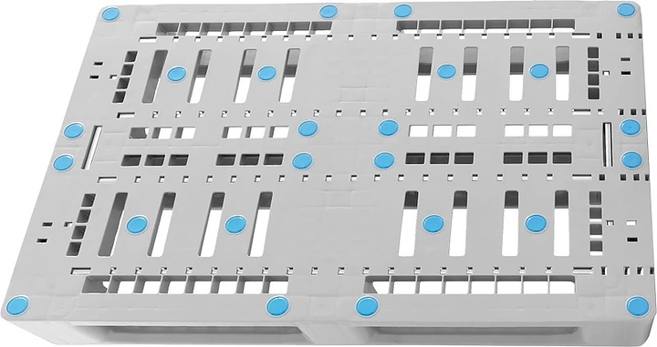 Паллет универсальный ТАРА.РУ CR 1208-A1 Palgrip 1200х800х150 мм (перфорированный на 3 полозьях)